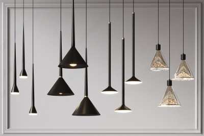 现代吊灯组合3D模型下载